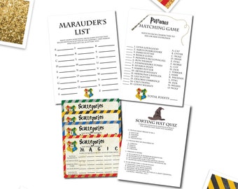 Harry potter gold Etsy image regarding Printable Sorting Hat Quiz named Harry potter gold Etsy